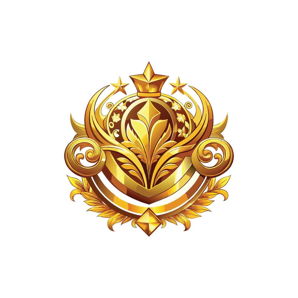 Golden Luxe A Radiant Illustration of Opulence vector