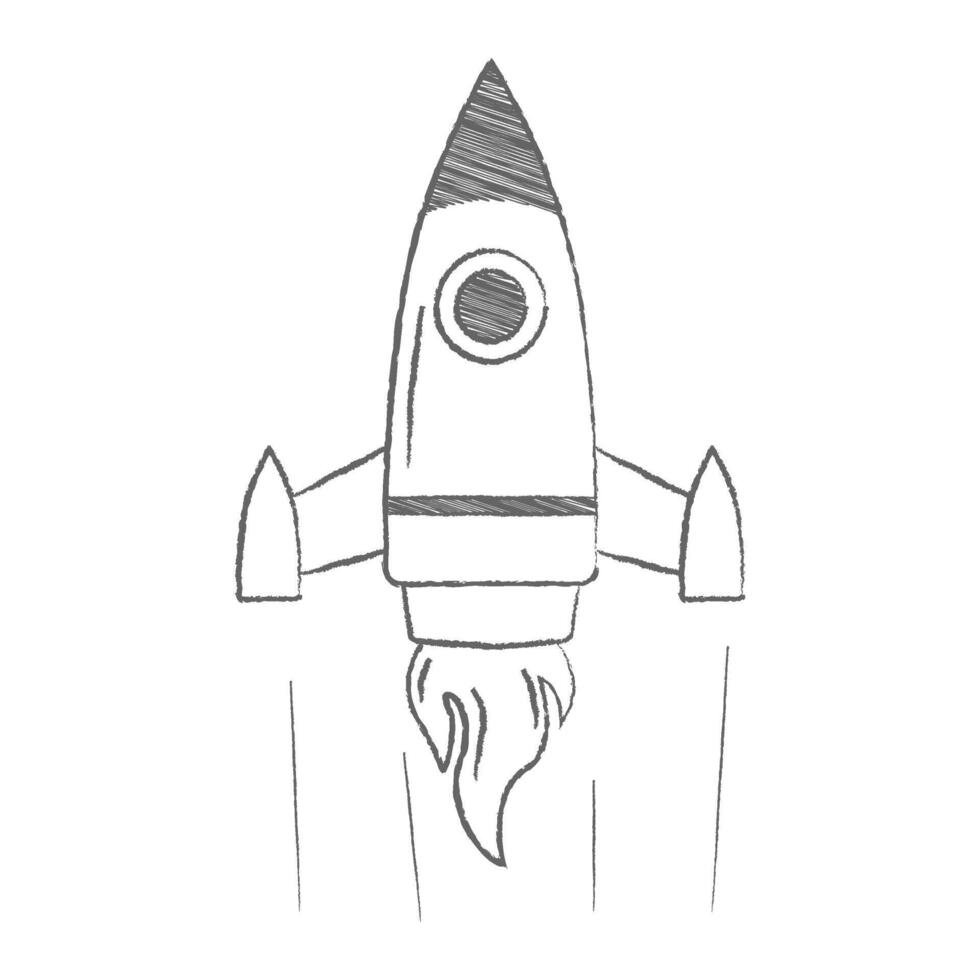 Rocket Science Scribble Doodle Handdrawn vector
