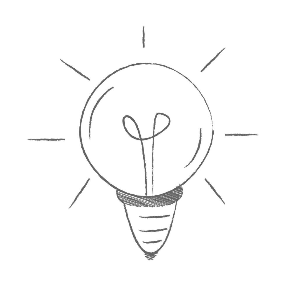 Lamp Science Scribble Doodle Handdrawn vector