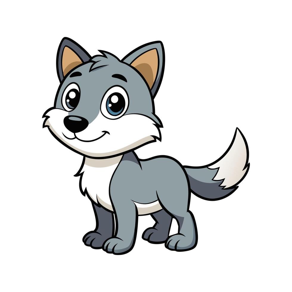 Cute Wolf Ready for Adventure vector