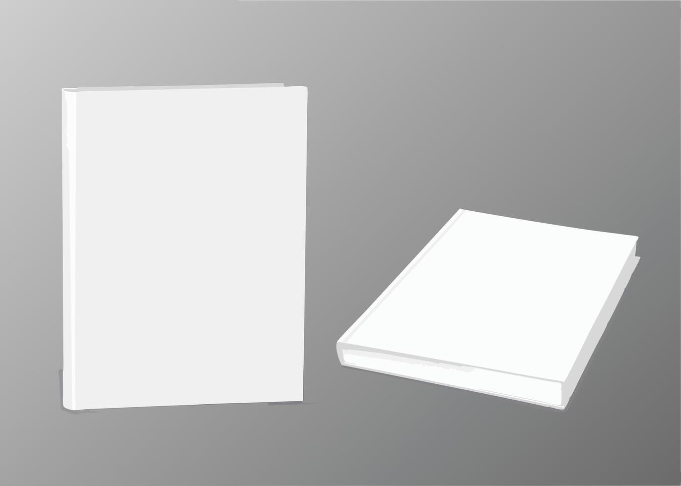 3d Books mockup template in realistic style. Vertical book, catalog or magazine mock up vector