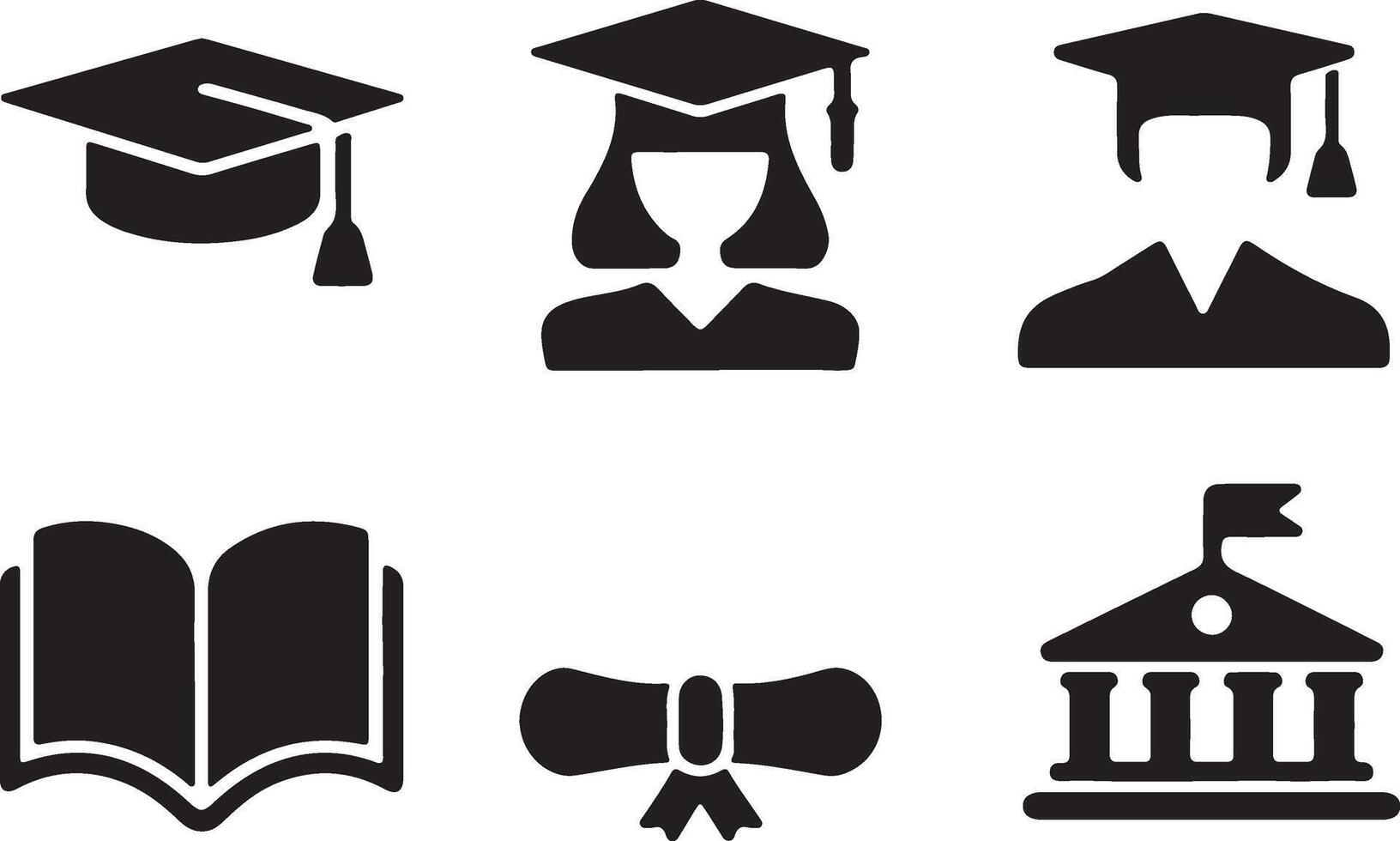 Dynamic education logo set. vector