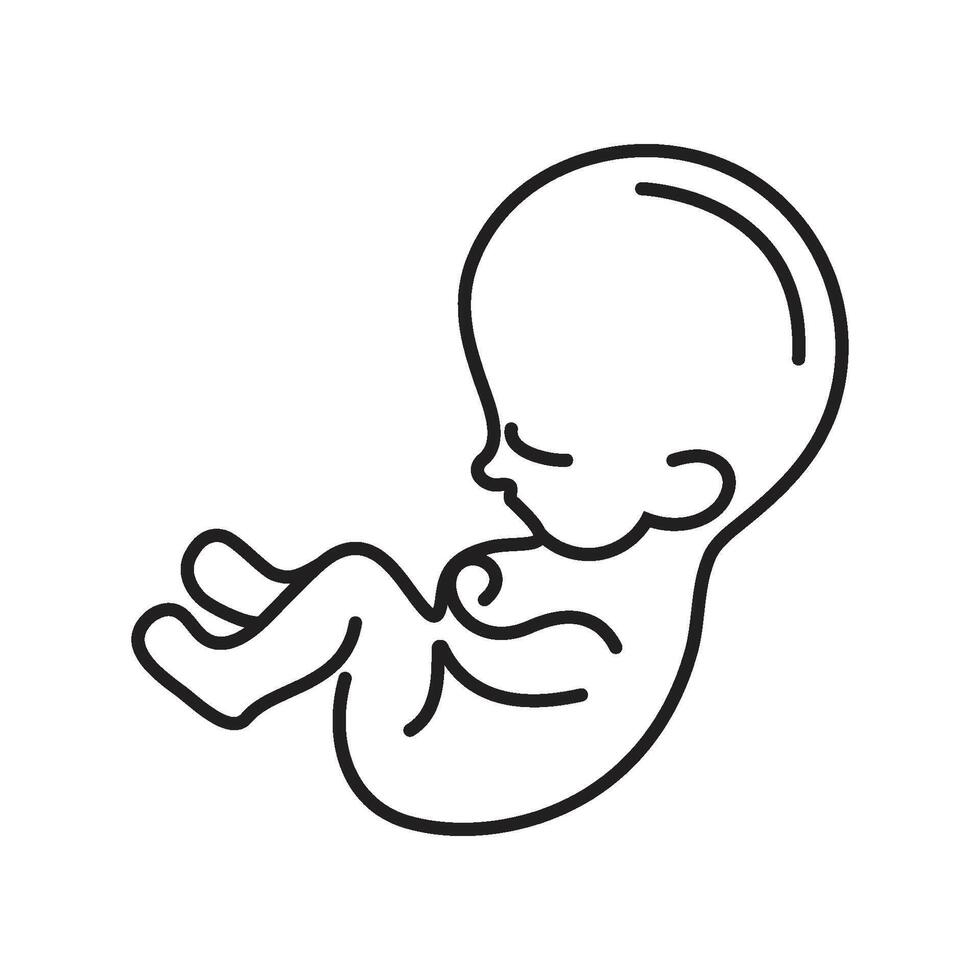 Unborn child logo people vector