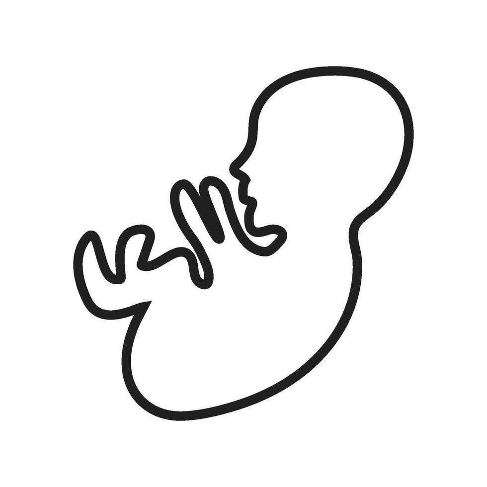Unborn child logo vector