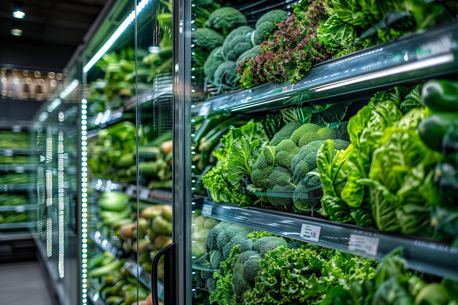A large display of fresh vegetables in a grocery store photo