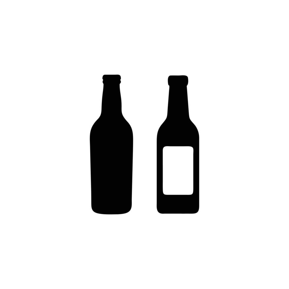 Beer Bottle - Brewery Silhouettes, Alcohol Beverage Collection vector