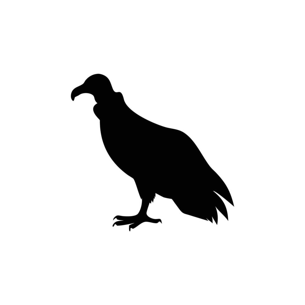 Vulture Silhouette - Bird of Prey Clipart for Wildlife Designs vector