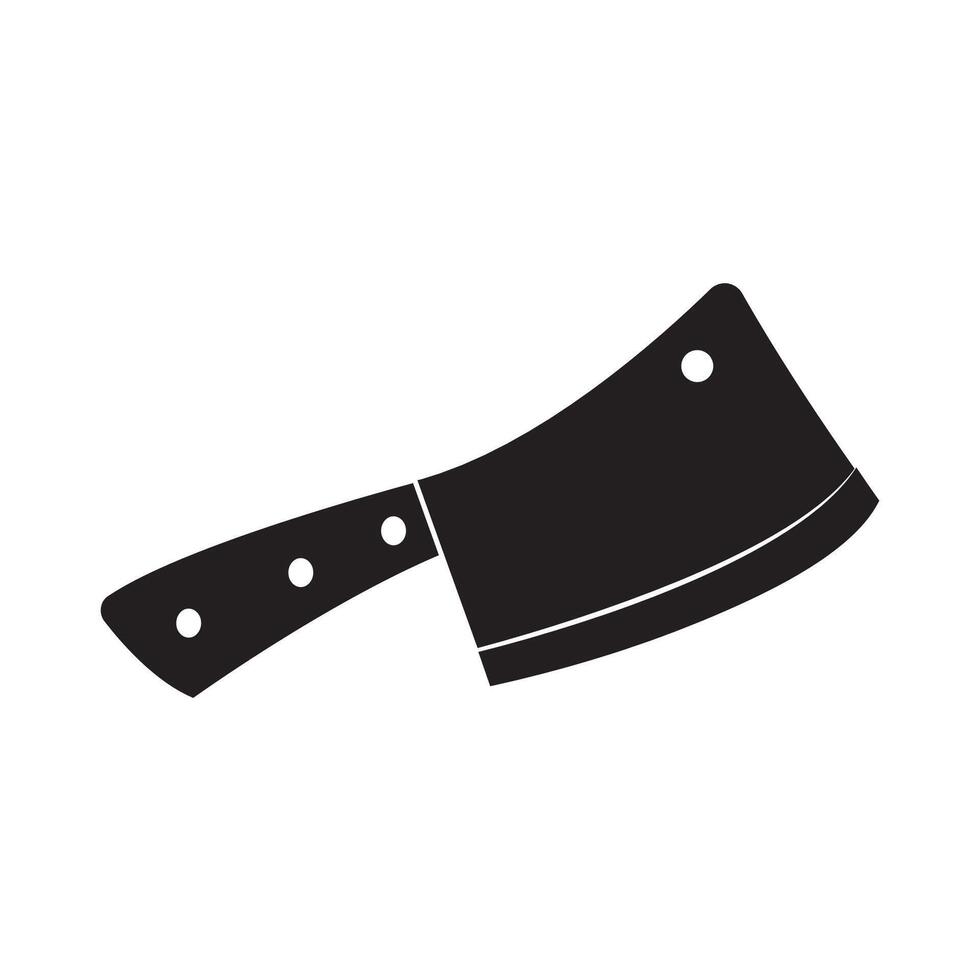 meat cutting knife icon illustration design template vector