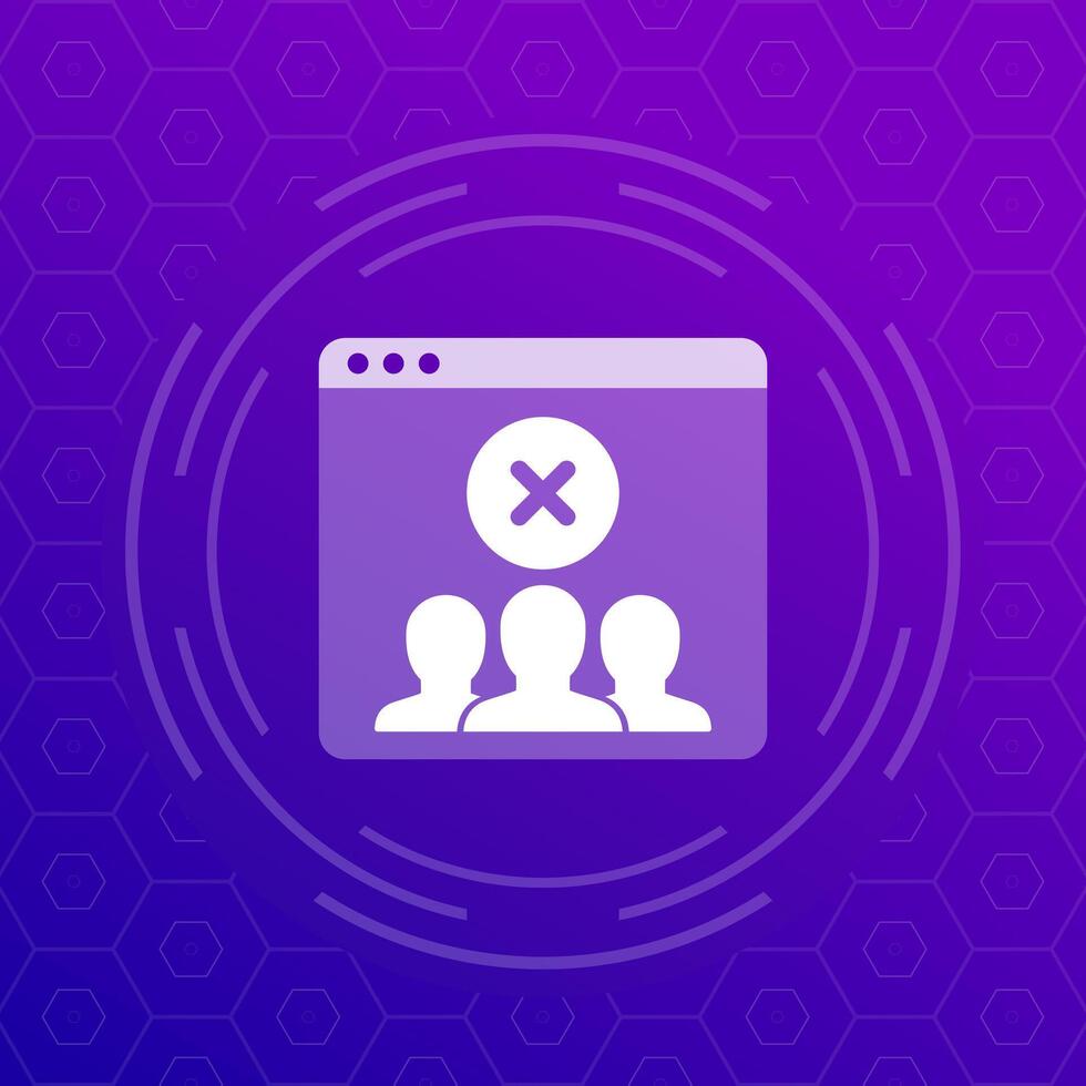 blocked users icon for web or apps vector