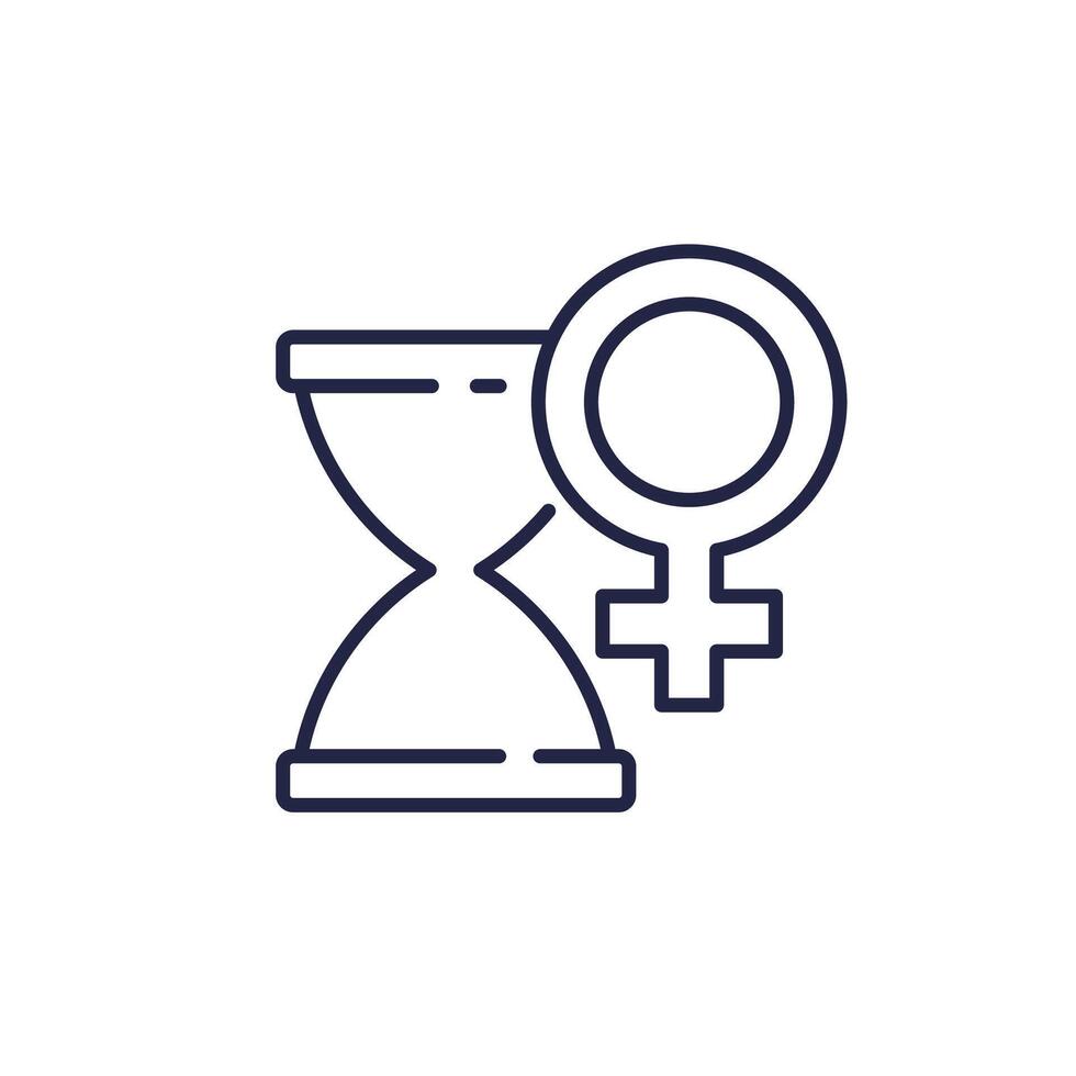 menopause icon in line style vector
