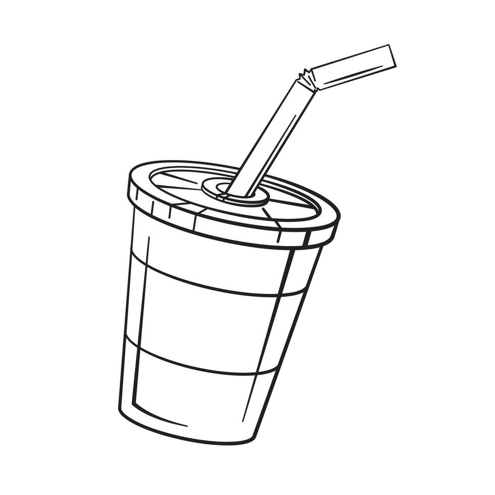 Illustration of a Beverage Cup with Straw for Drinks vector