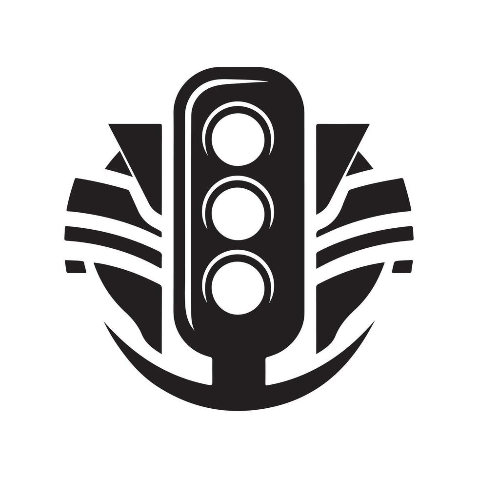 Vibrant Traffic Light Vectors Silhouette Collection