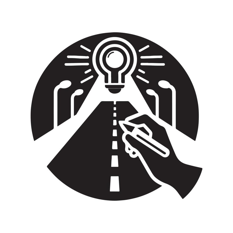 Minimalist Traffic Light Vectors Silhouette Design