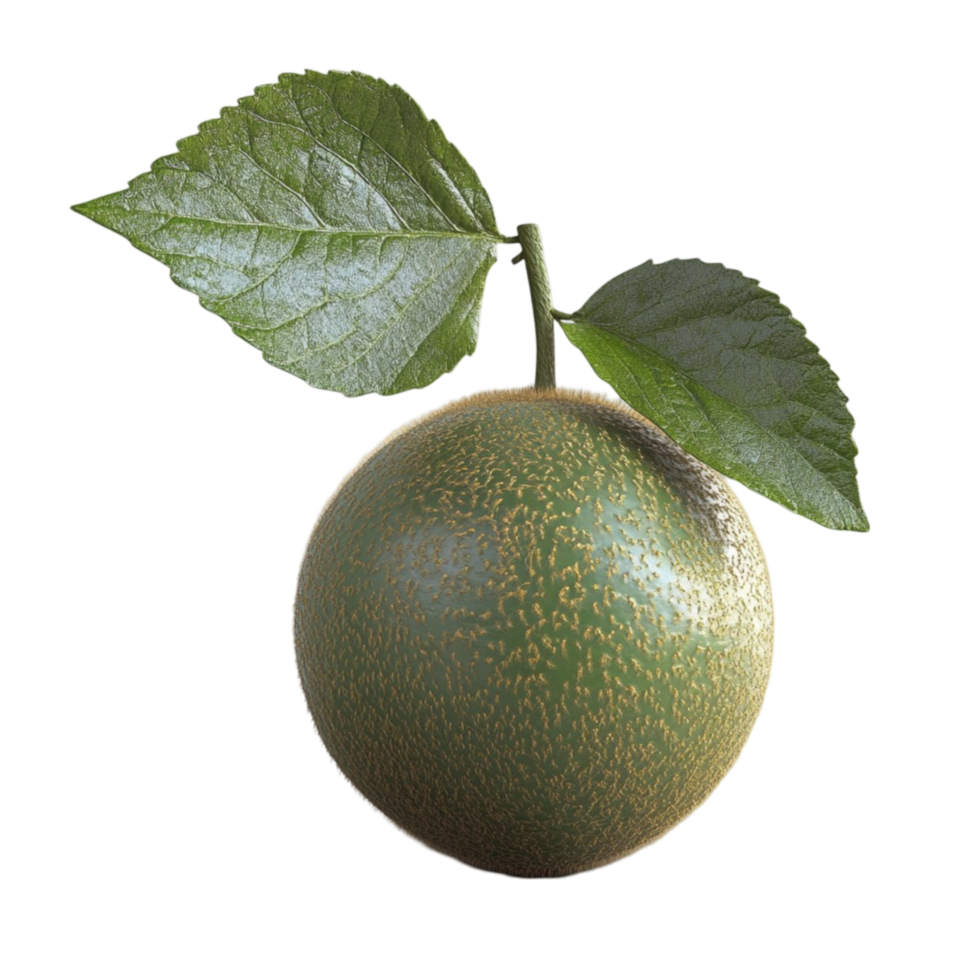 Unripe Green Orange Hanging from Tree Branch png