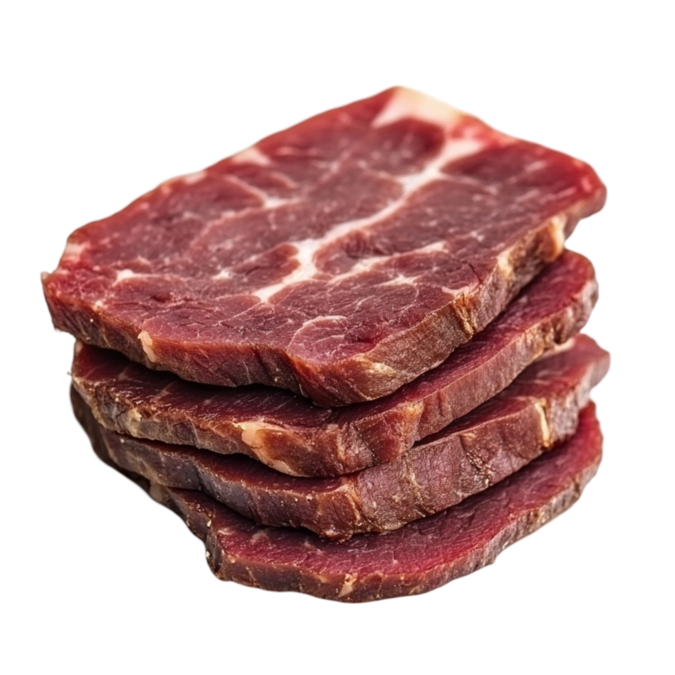 Stack of Fresh Raw Beef Slices png