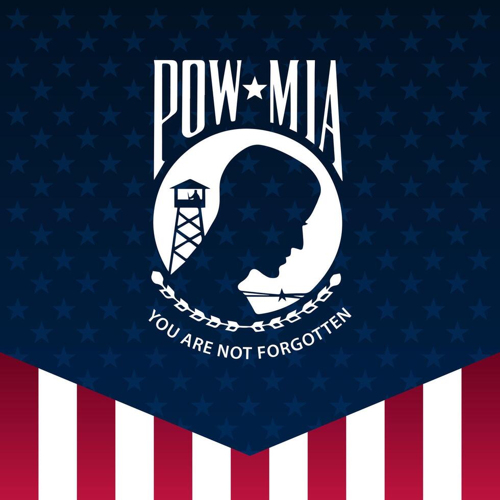 Happy National POW MIA Recognition Day Design Background Illustration vector