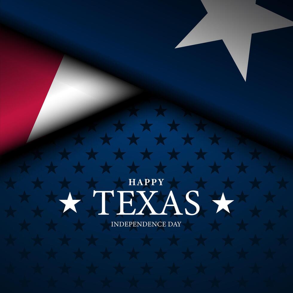 Texas flag and stars on blue background for happy independence day vector