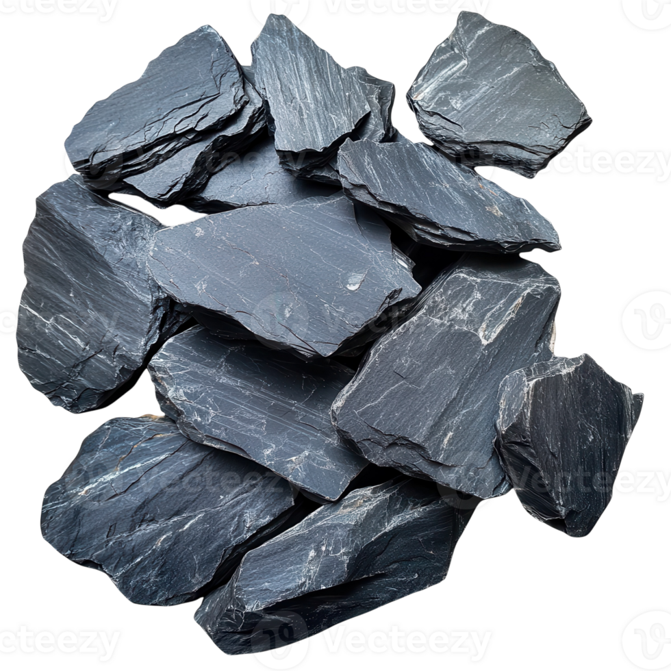 Black Slate Texture Background on transparent background. png
