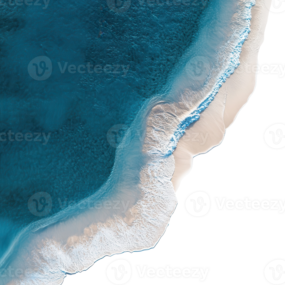 Ocean Waves Sandy Bottom on transparent background. png
