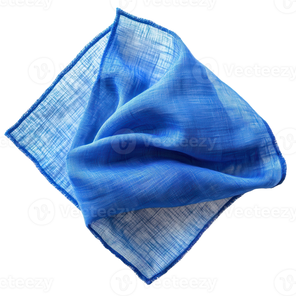 Blue Napkins on Transparent Background on transparent background. png