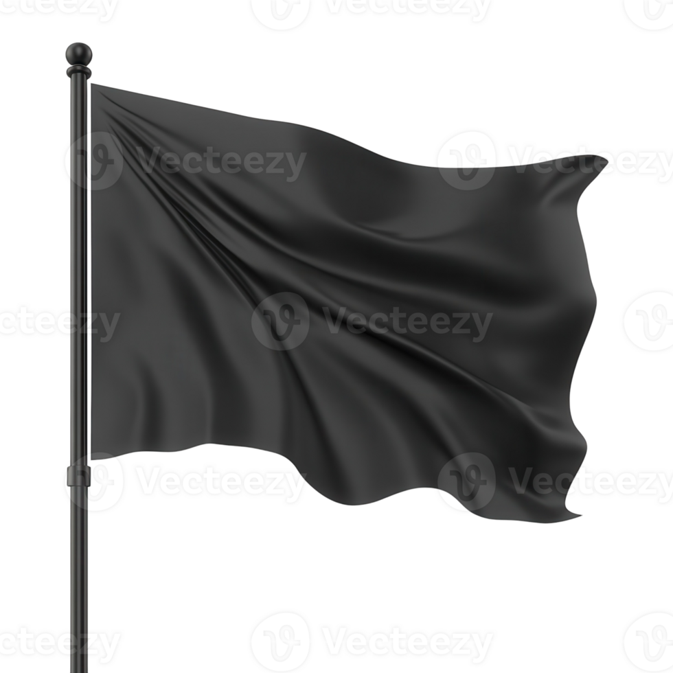 Black Flag on Transparent Background on transparent background. png