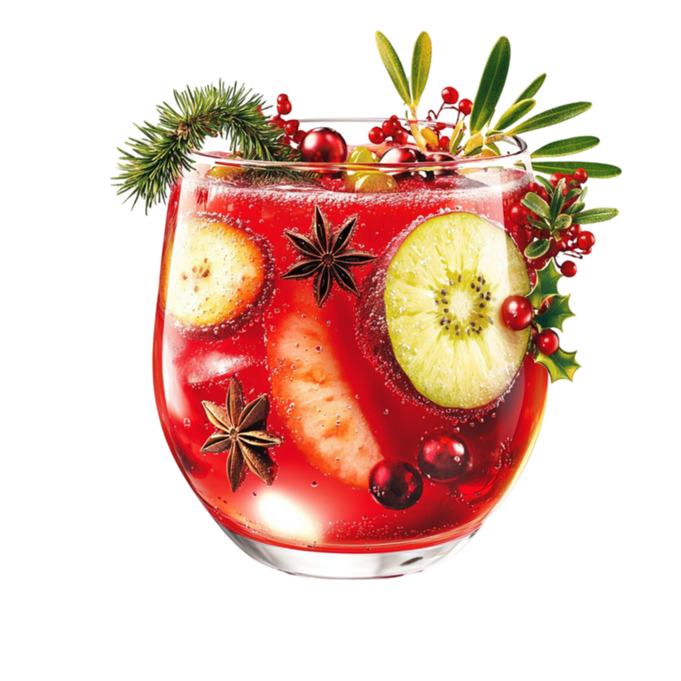 Reing fruitinfused drink with strawberries citrus and herbs looks and vibrant png