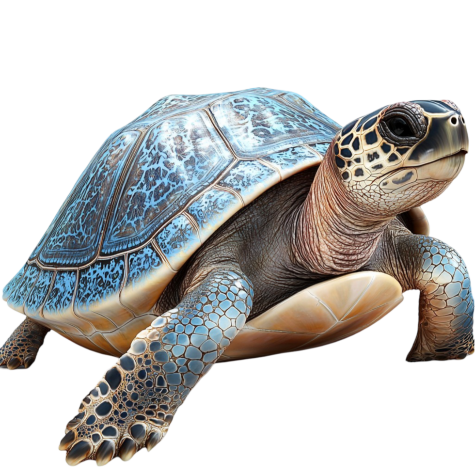 A blueshelled sea turtle with intricate patterns glides gracefully in its natural beauty png