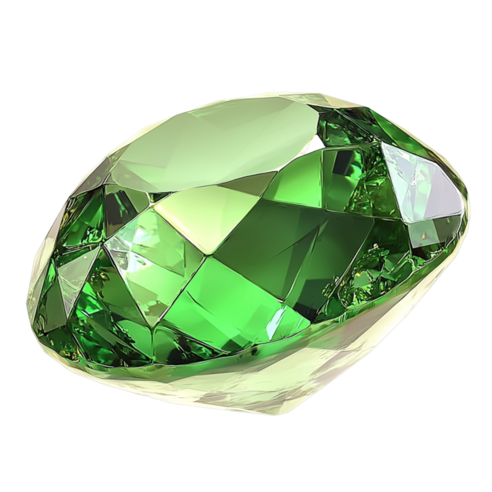 Sparkling green gemstone shines with brilliance and clarity png