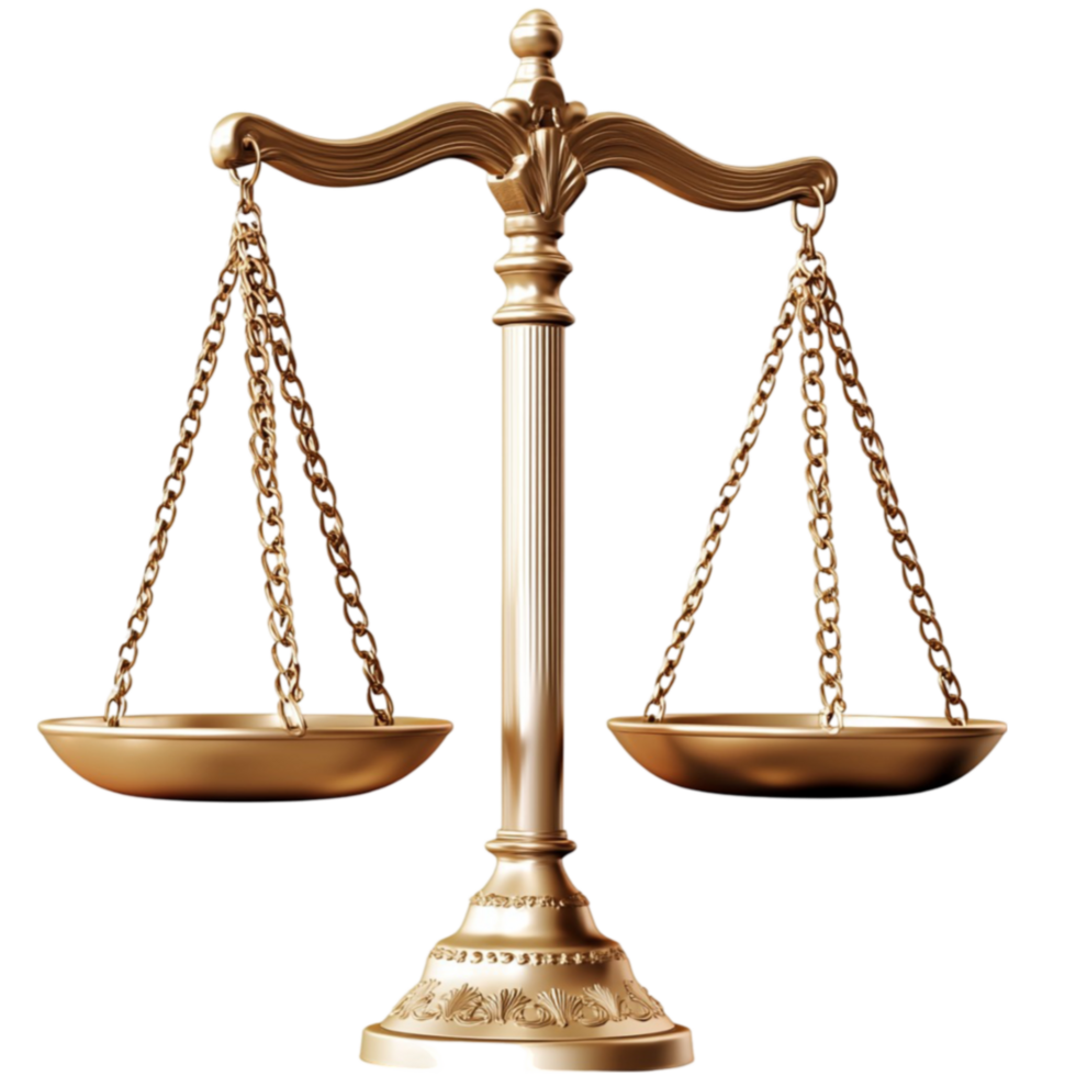 Golden balance scale symbolizes justice fairness and the principles of law and equality png