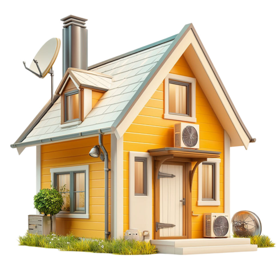 Cozy yellow house with a design stands and inviting in the neighborhood png