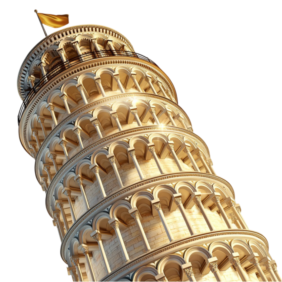 Leaning Tower of Pisa with its ic tilt stands as a famous architectural wonder in Italy png