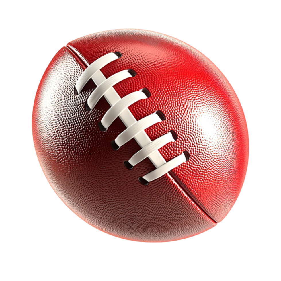 Red and white American football is ready for the game png