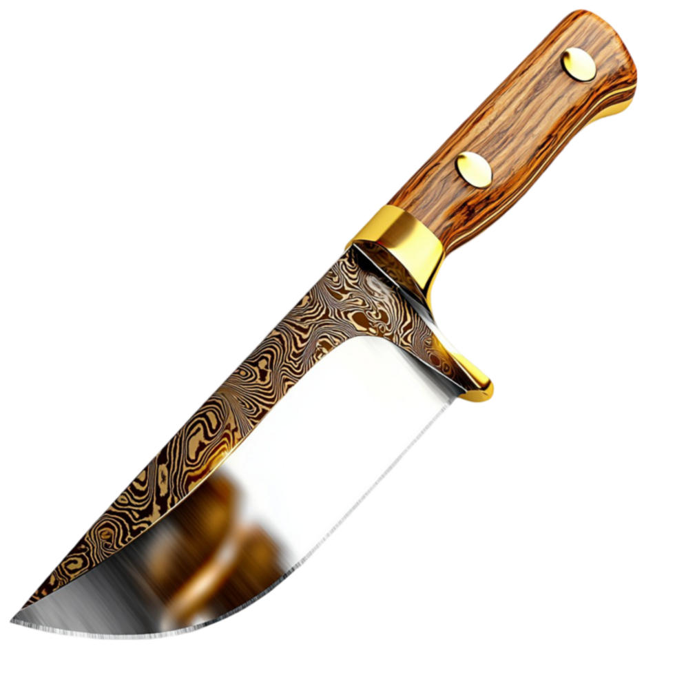 Brown knife rests sharp with wooden handle promising precise kitchen cutting png