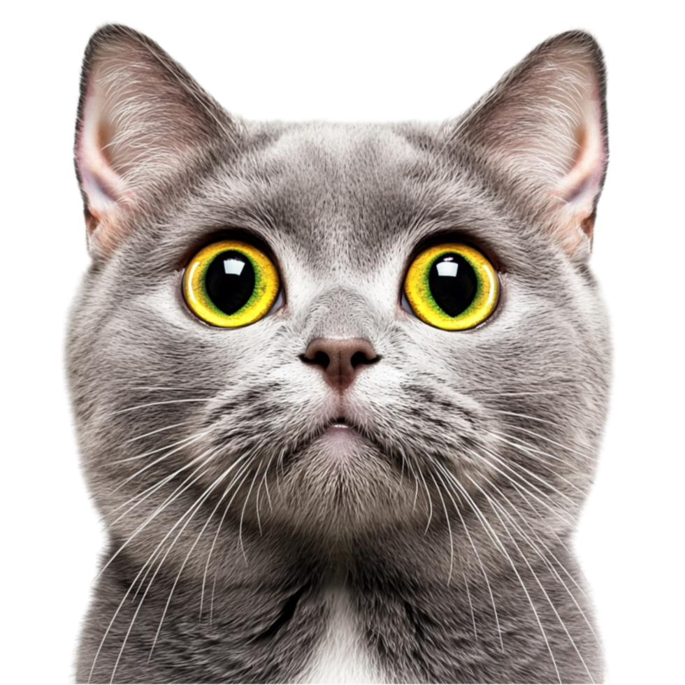 Pair of gray animal ears with fur looks cute and realistic png