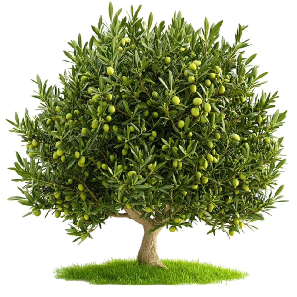 Green tree with dense leaves looks healthy and full of life png
