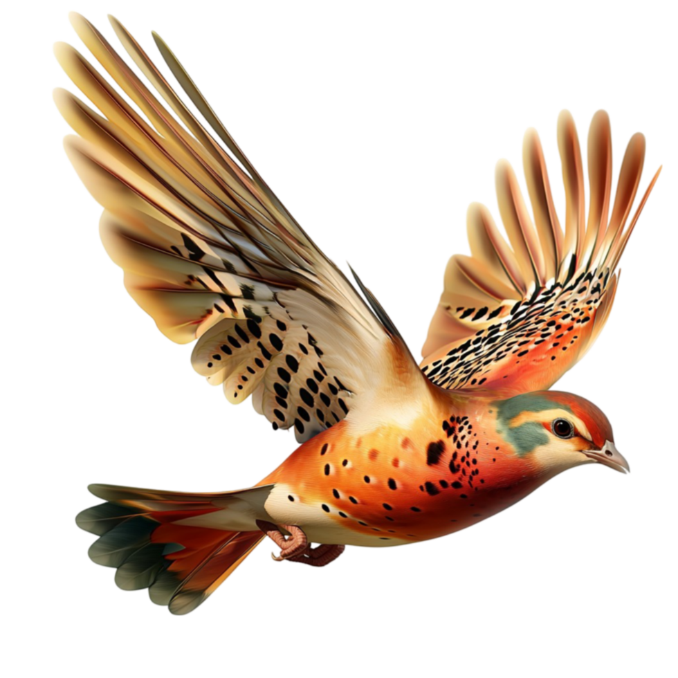 Hummingbird with colorful feathers in midflight looks fast and graceful png