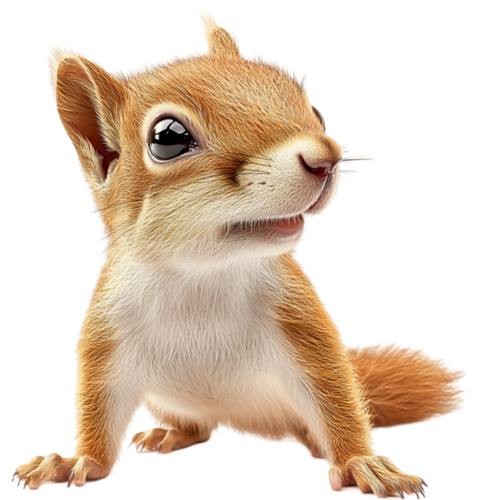 Adorable chipmunk with eyes looks cute and curious png