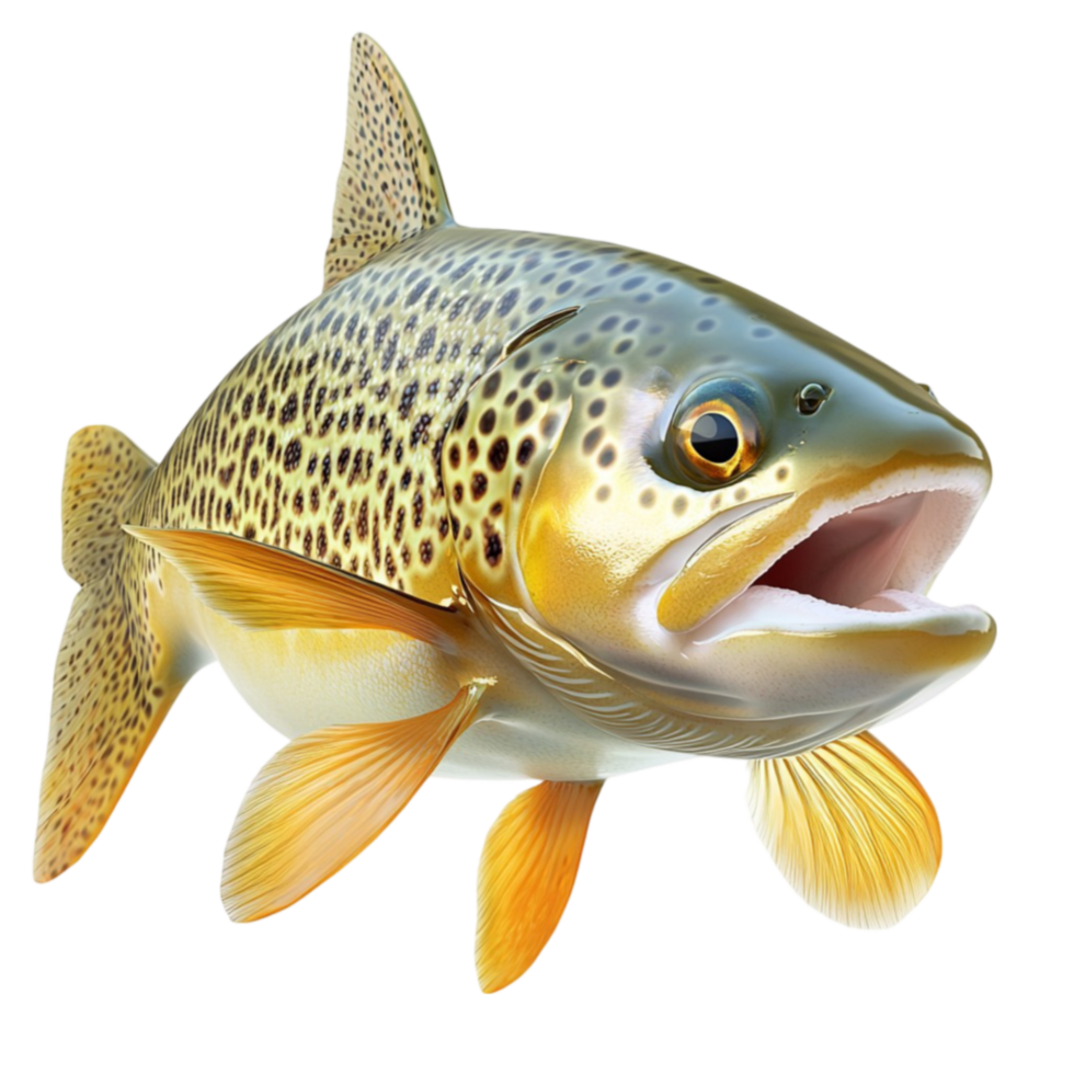 Large fish with golden scales looks and lively png