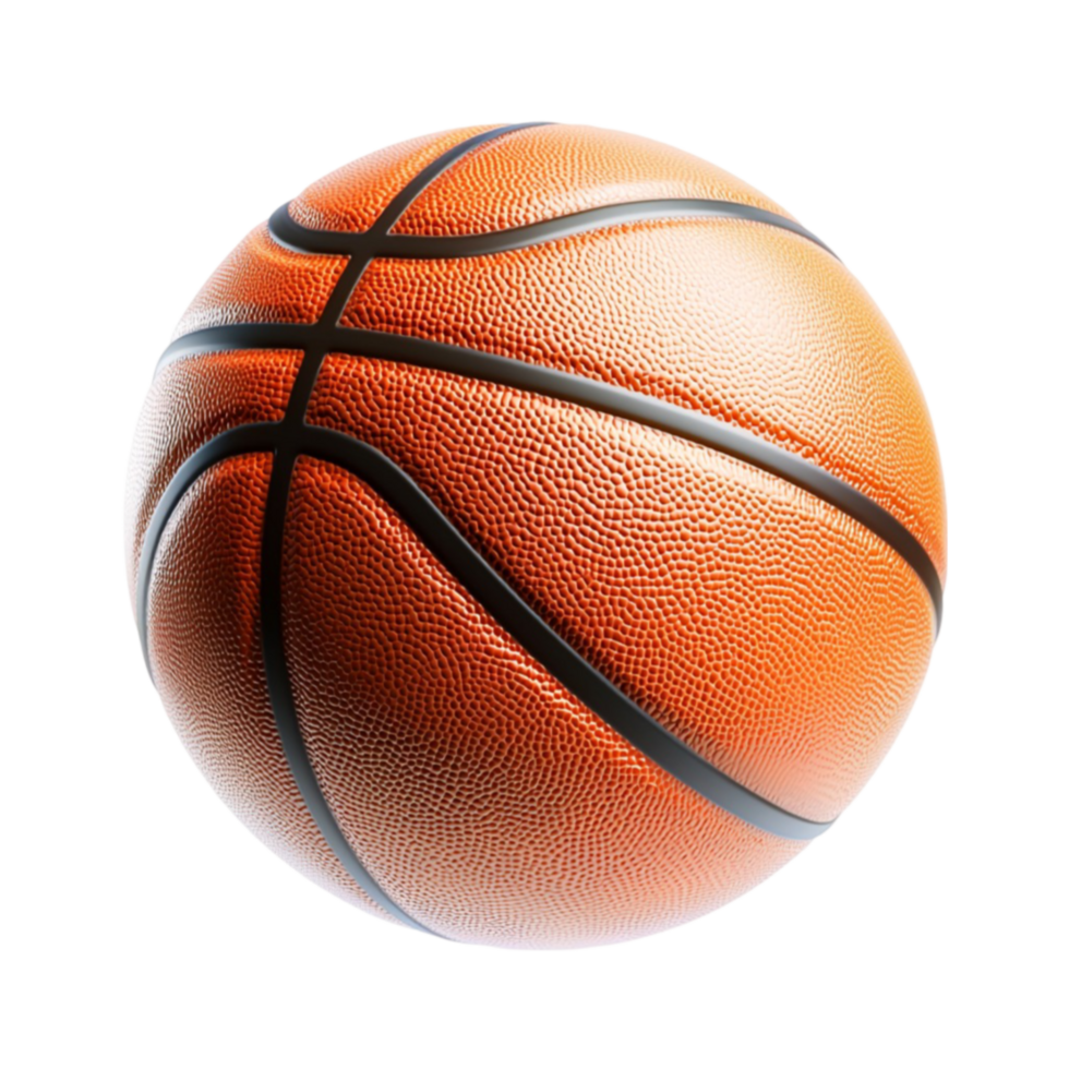 orange basketball has a textured surface with deep black lines png