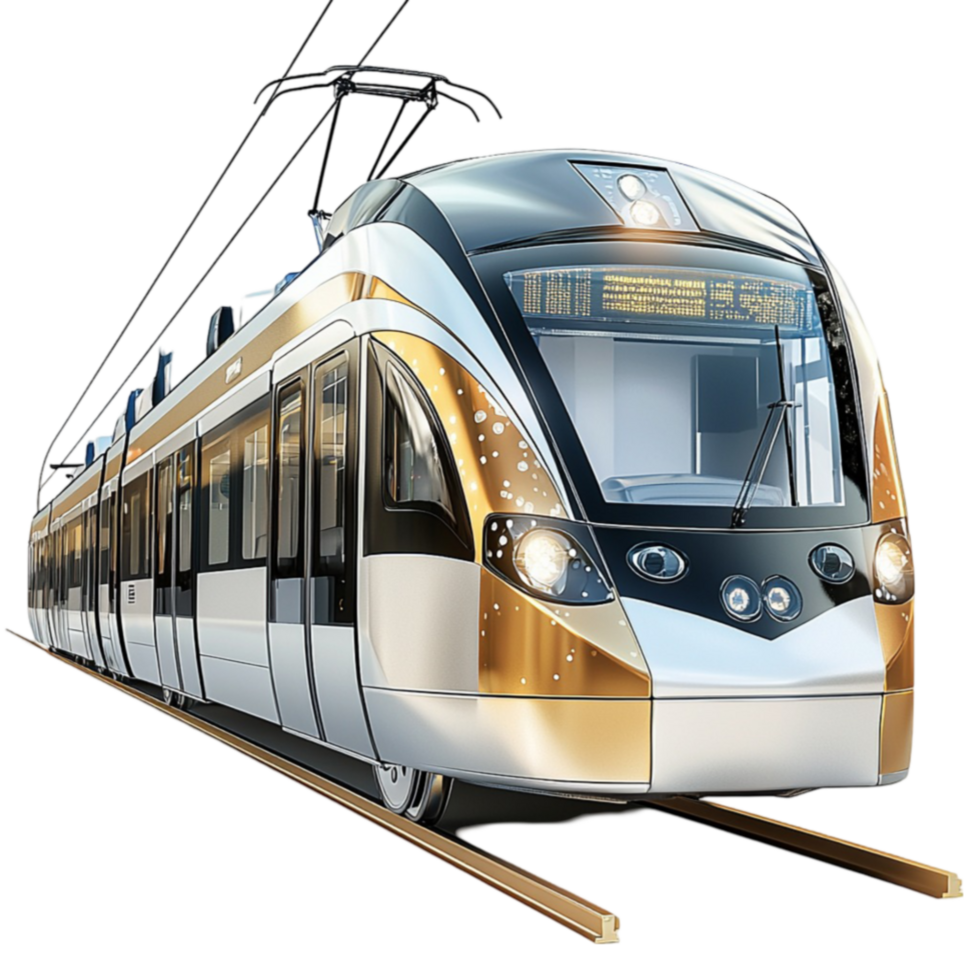 high speed train with a sleek streamlined design png
