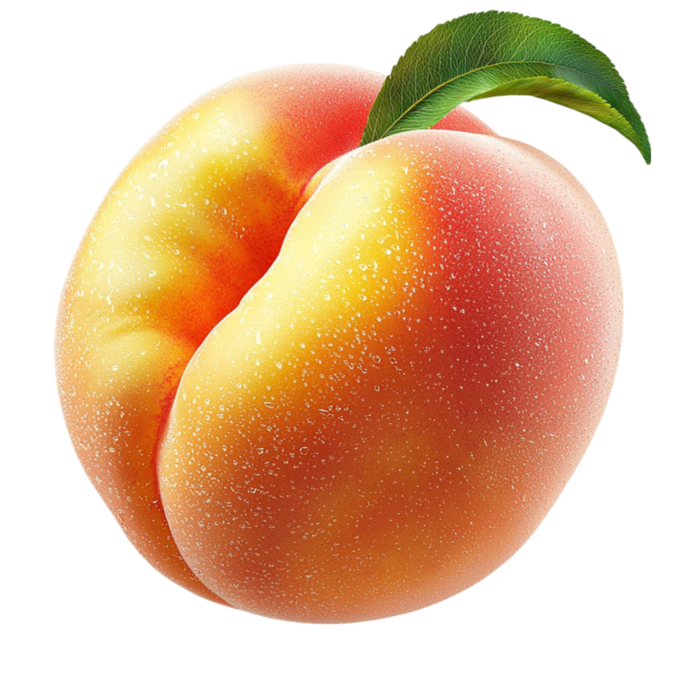 juicy peach with a gradient of orange and yellow png