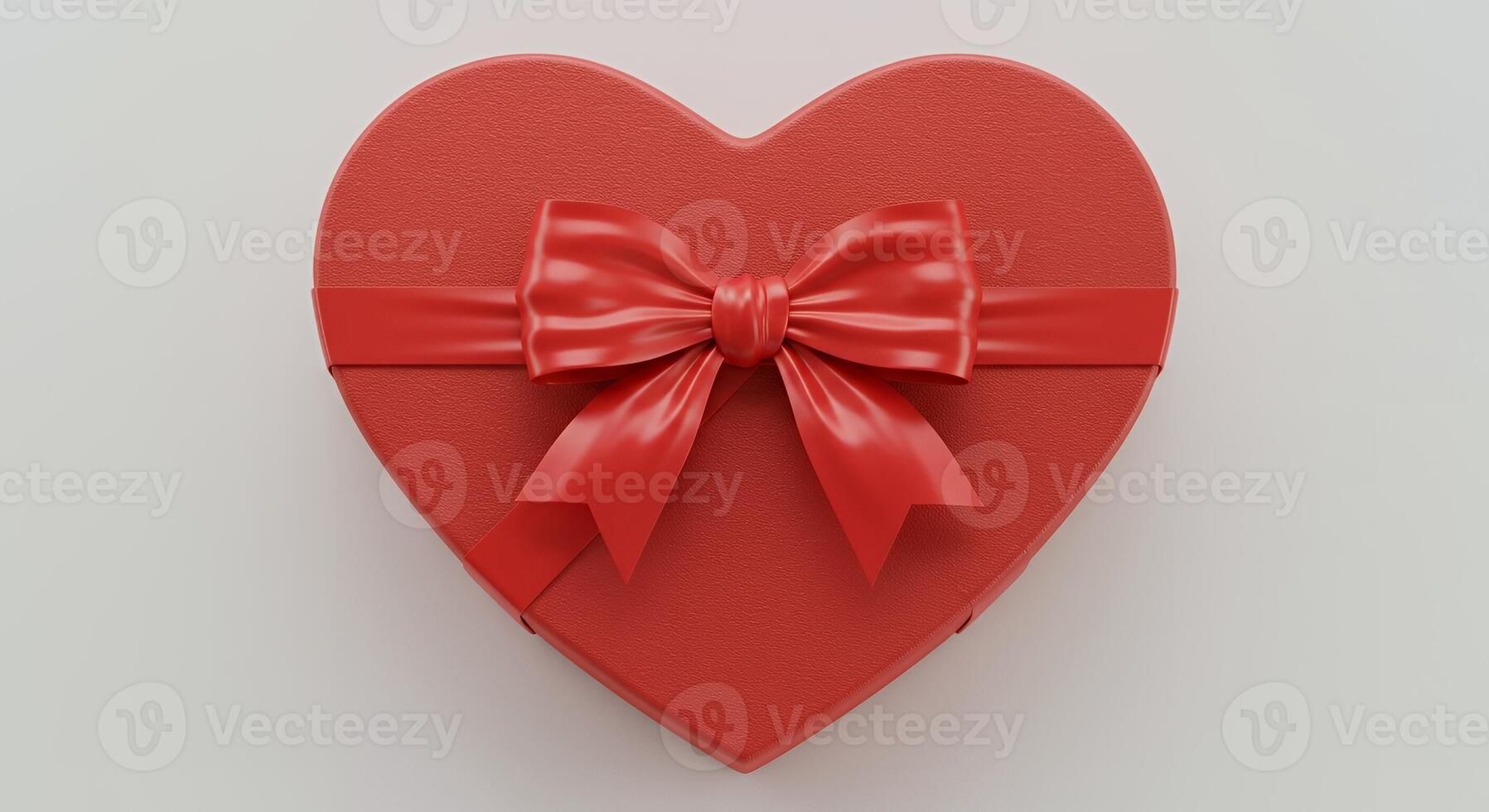Heart-shaped gift box ready for Valentine's Day celebration filled with love and affection. photo