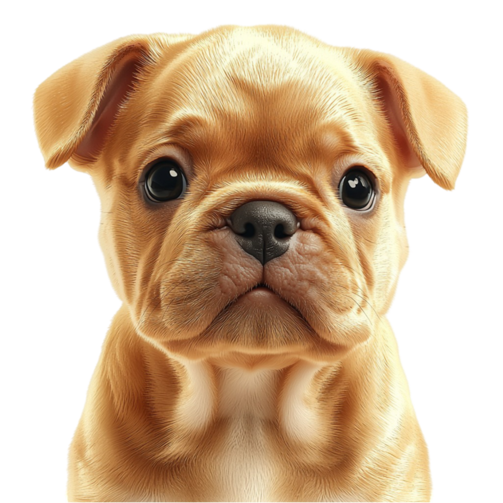 Adorable brown puppy with big round eyes and floppy ears looking curiously png