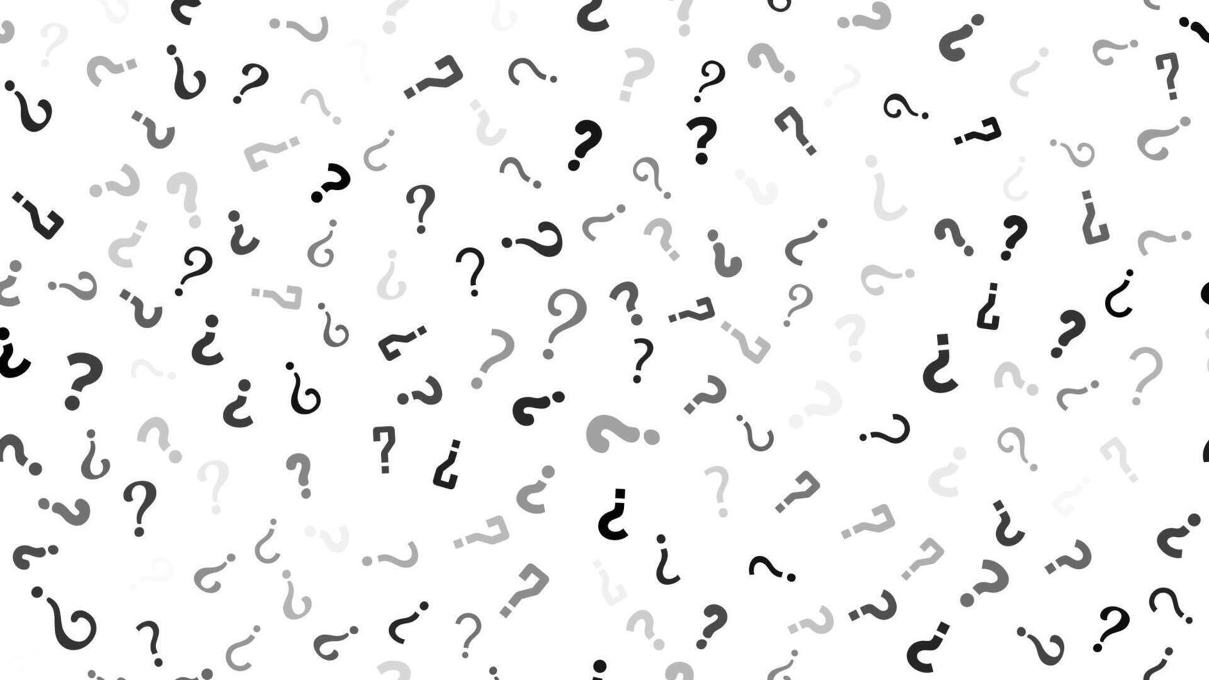 Pattern of black and gray big question marks on white background for mystery concept and problem solving design vector