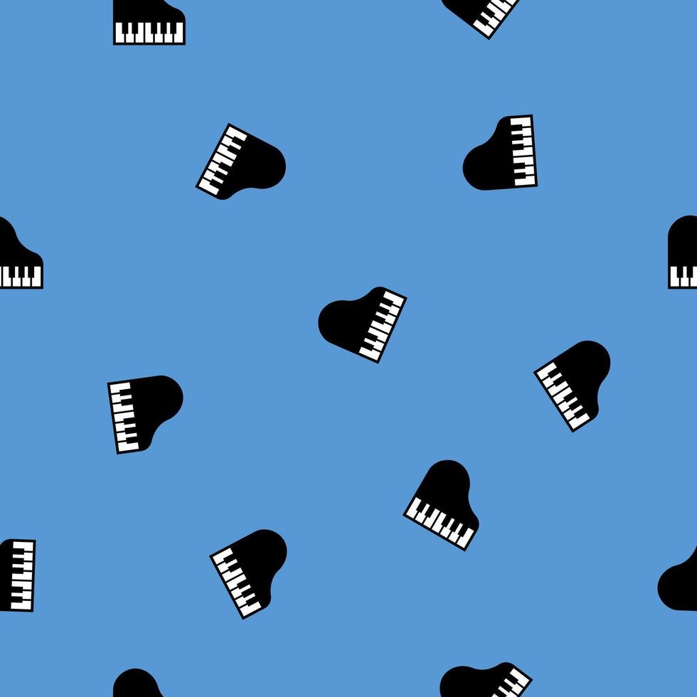 Music Seamless Piano Pattern, Texture background vector