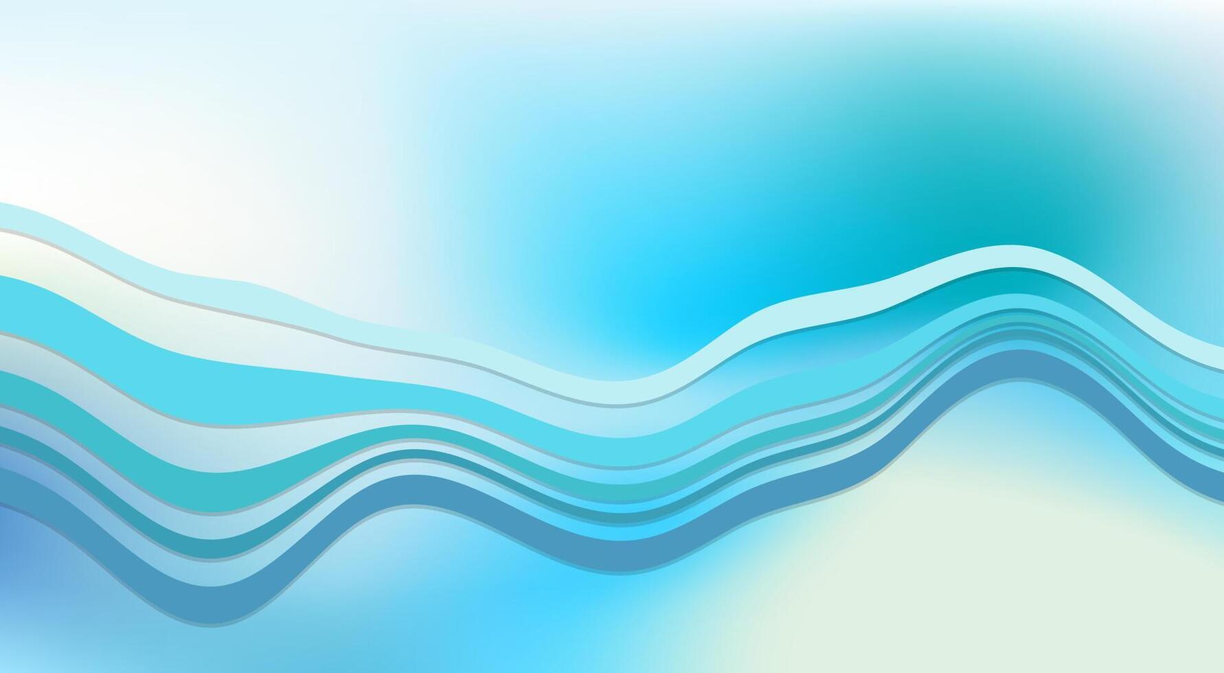 Dancing Waves in a Sea of Blue. Abstract Web Banner vector