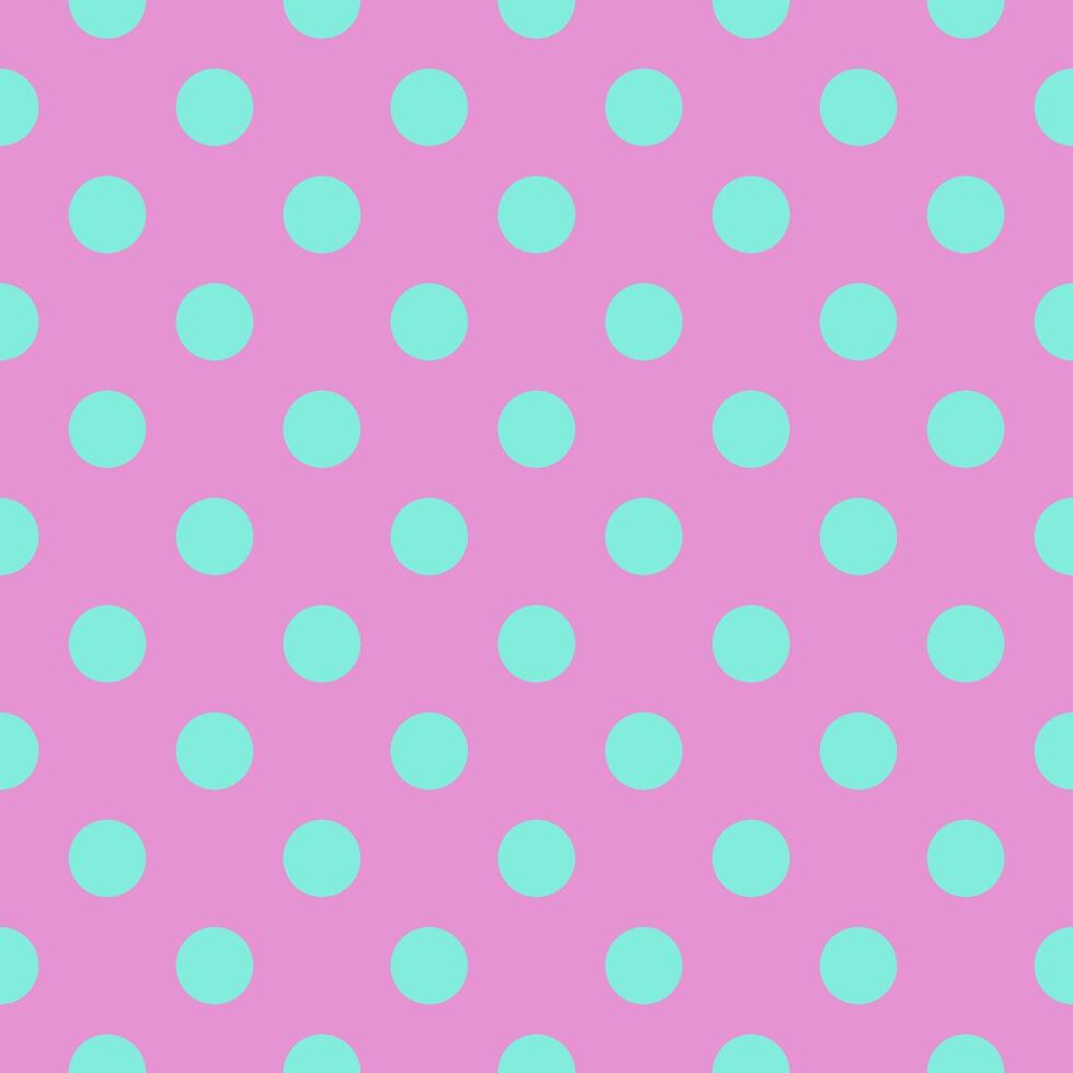 Cute Seamless Turquoise and Lilac Polka Dot Pattern vector