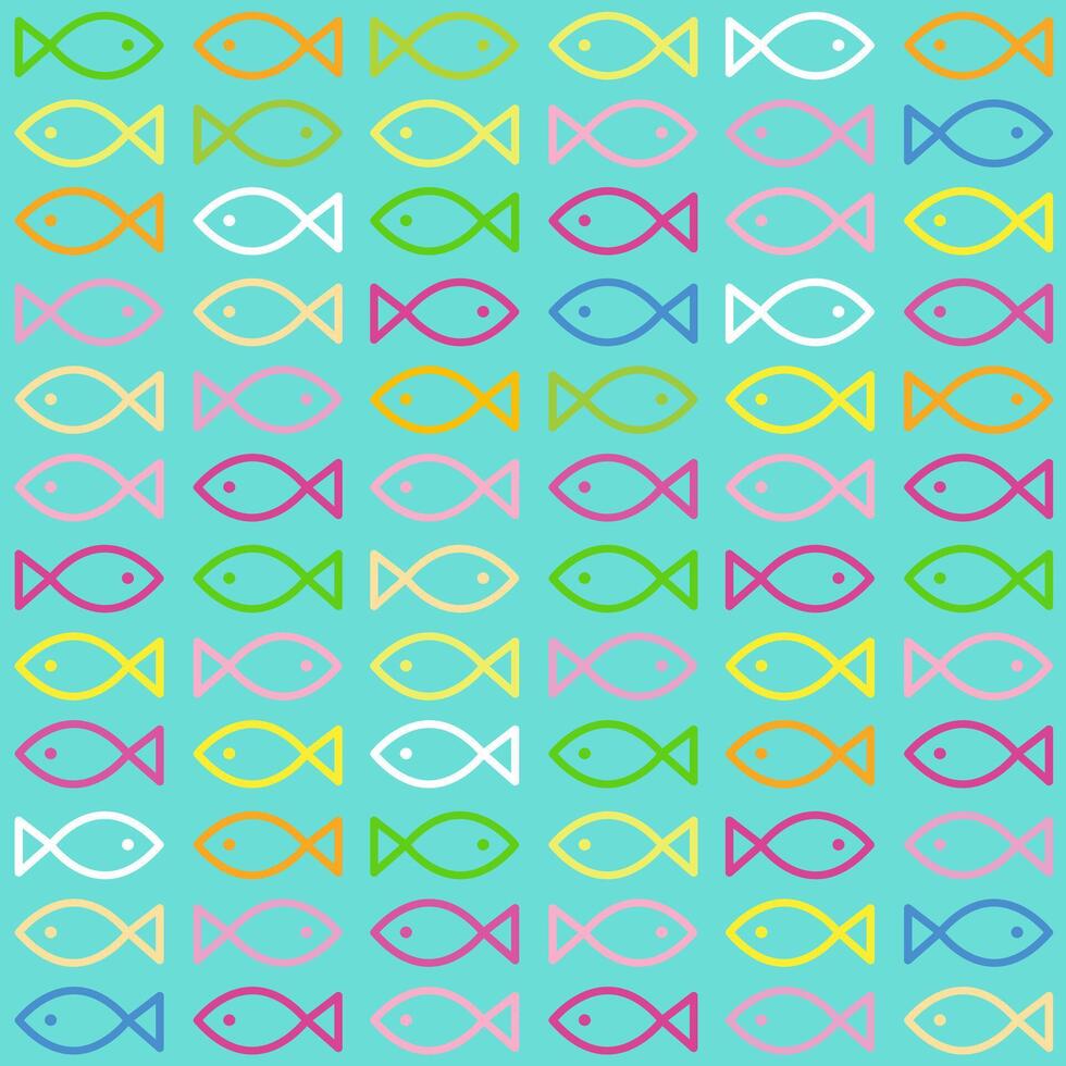 Colorful Fish seamless pattern texture vector