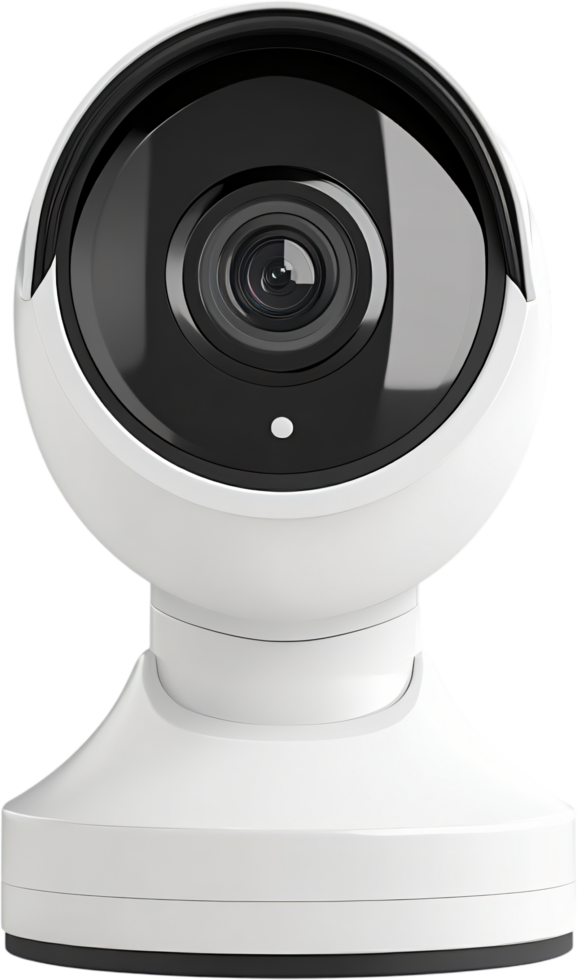 Sleek indoor security camera with HD resolution and night vision for home monitoring and enhanced security. Watch over your house from anywhere. png