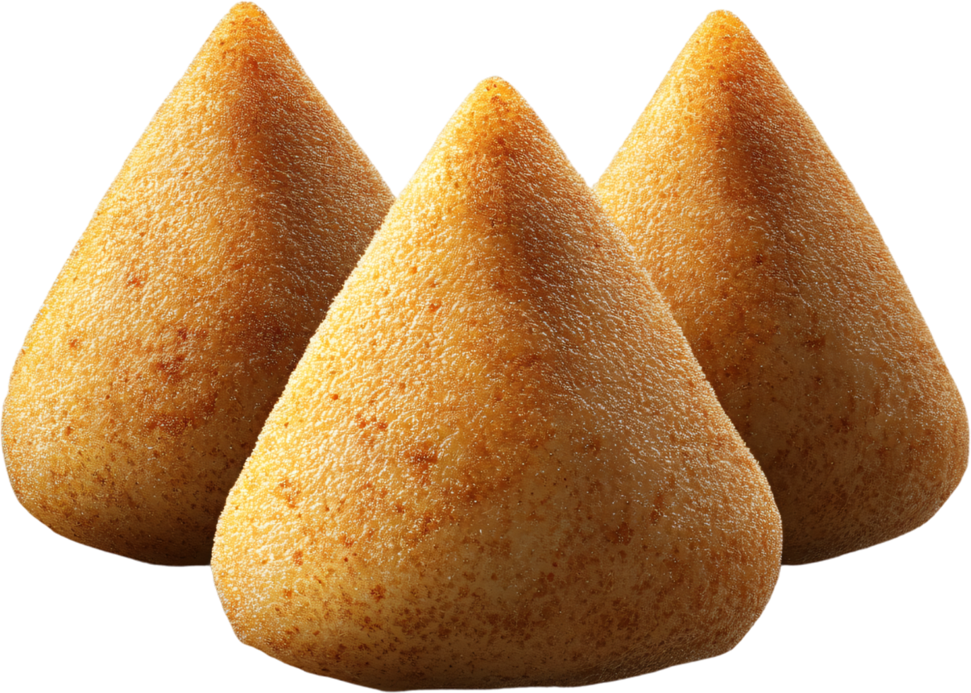 Golden brown savory snacks arranged in a pyramid formation, boasting a textured surface ready to be enjoyed as a tasty appetizer. png